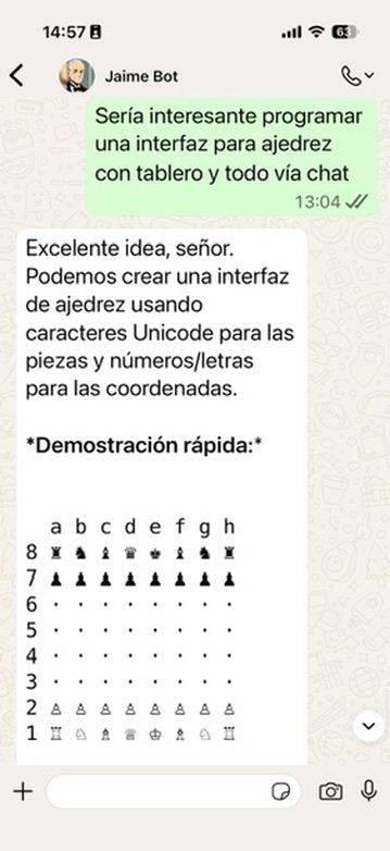13:04 - La idea: programar una interfaz de ajedrez vía chat