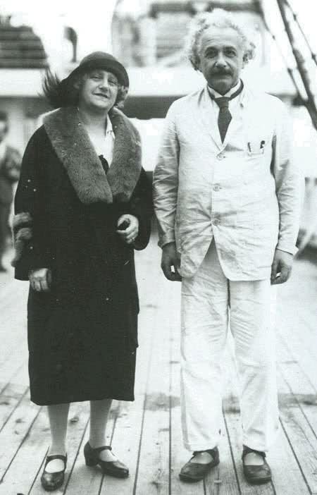 Einstein and his wife