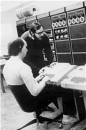 Ken and Dennis working on a PDP-7