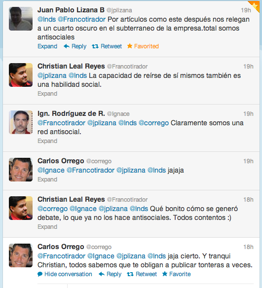 Part of yesterday&rsquo;s discussion on Twitter