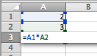 Defining the value of a cell as a function of two others