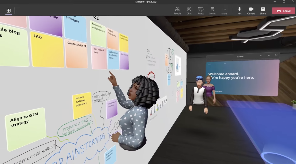 this is how Microsoft imagines a future for offices inside the Metaverse