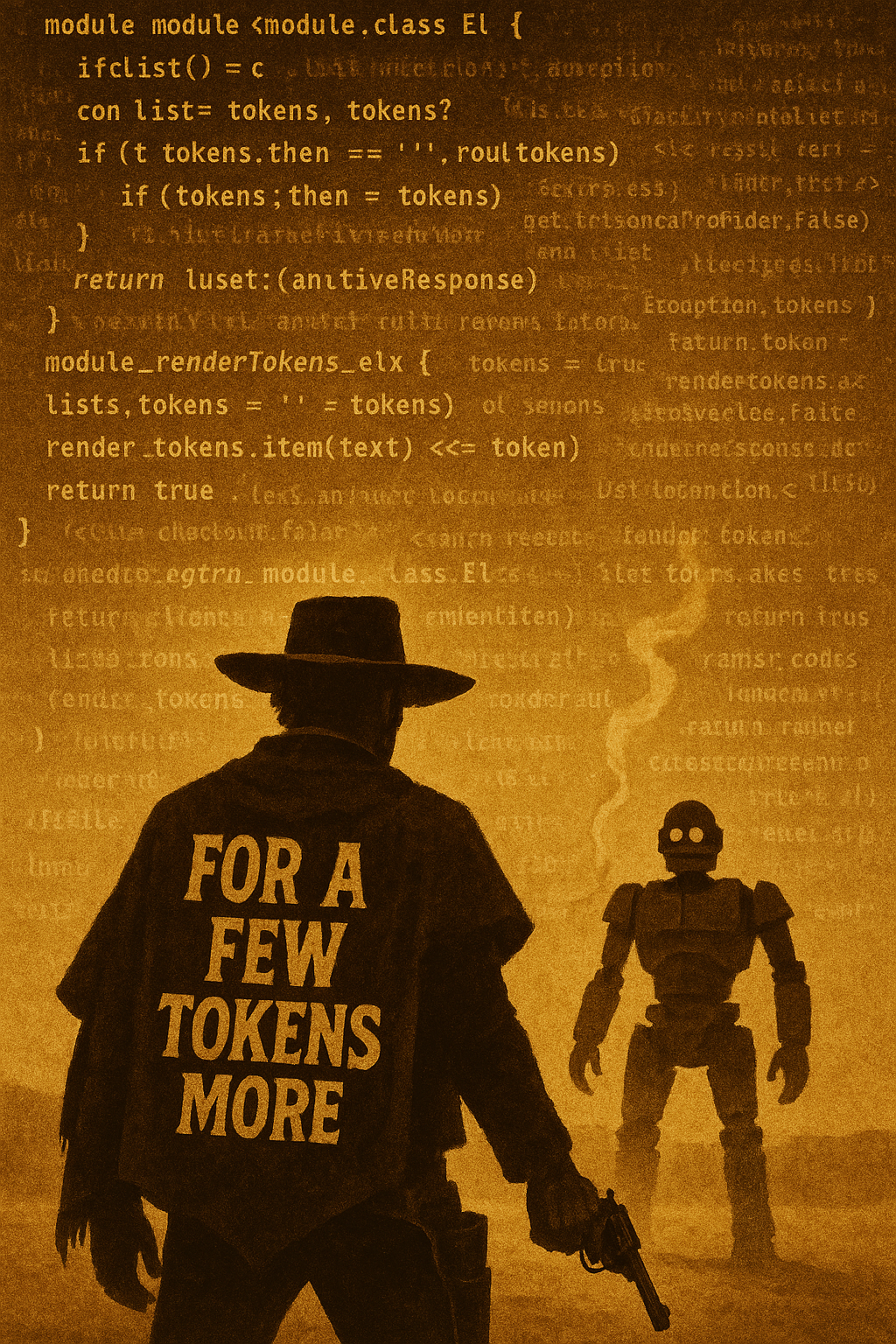 poster for &ldquo;for a few tokens more&rdquo;